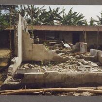 Damaged building in an Ogoni village