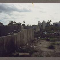 Damaged building in an Ogoni village